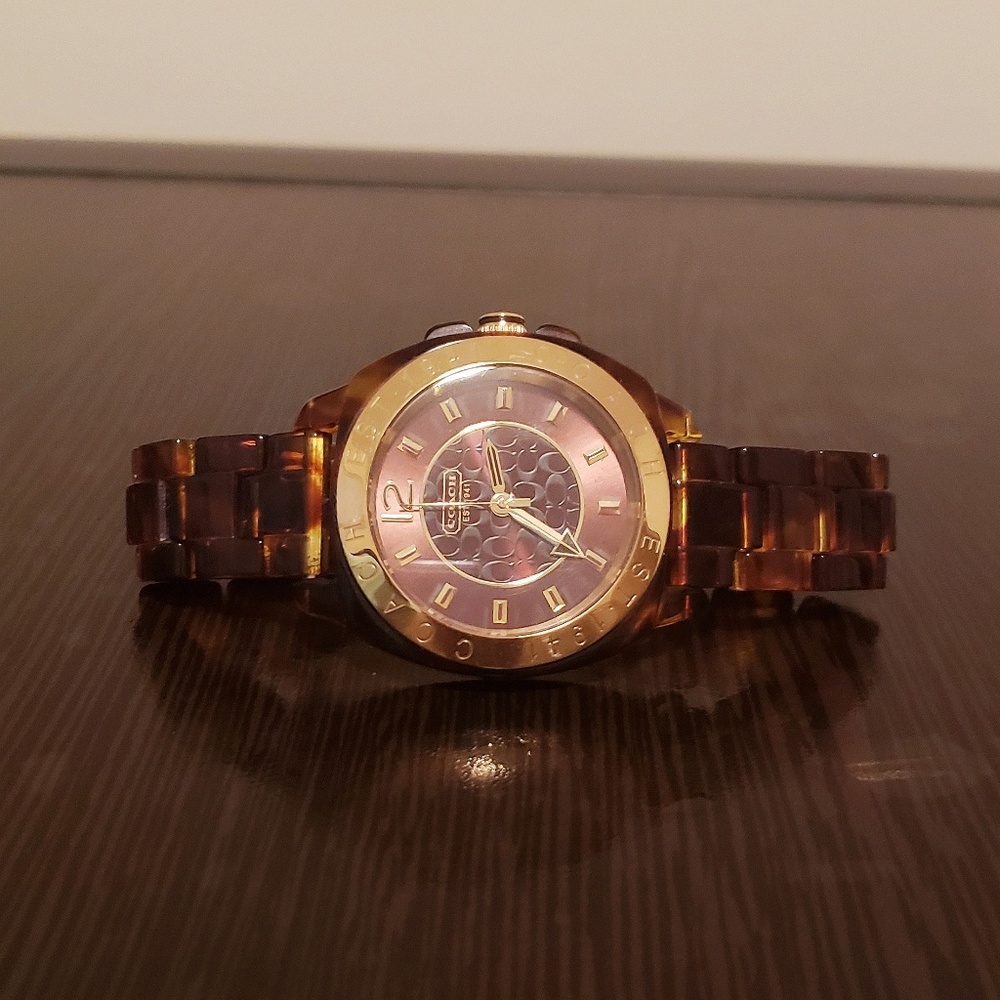 Coach Watch w/ Tortoise Shell Band